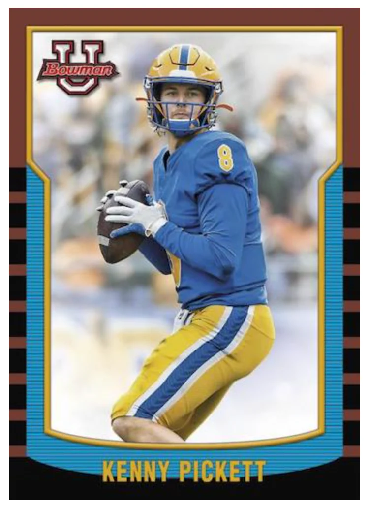 2021-22 Bowman University Football Hobby Pack - 4 Cards - Image 3