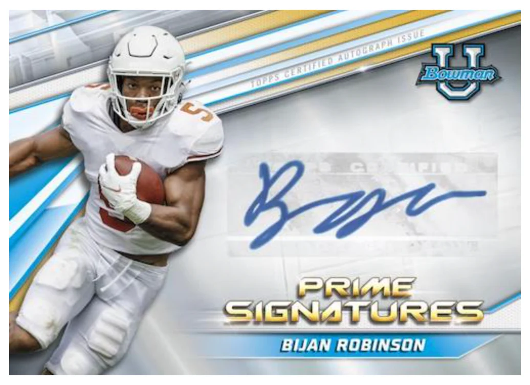2021-22 Bowman University Football Hobby Pack - 4 Cards - Image 4
