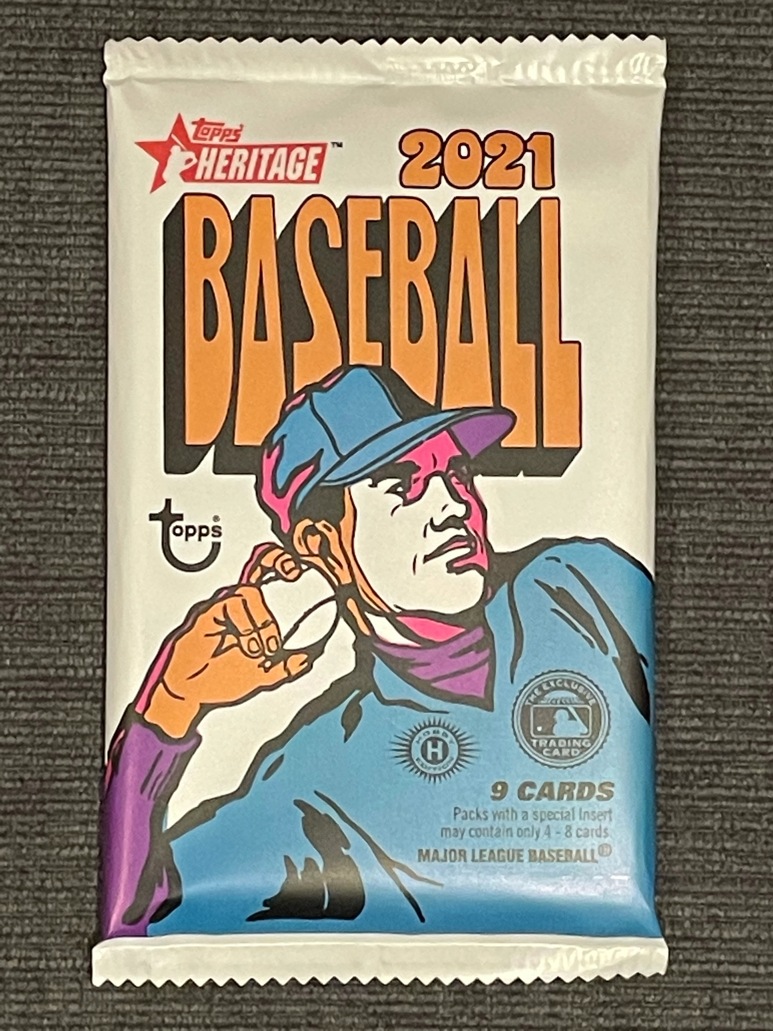 2021 Topps Heritage MLB Baseball Hobby -1 Pack/ 9 Cards