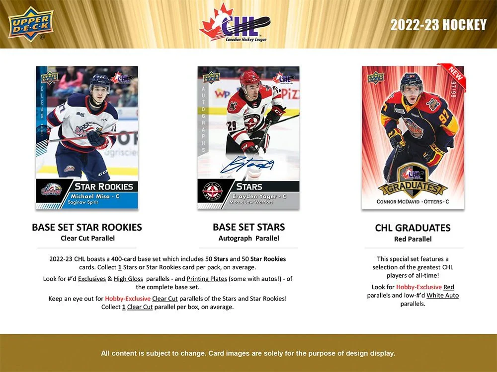 2022-23 CHL Upper Deck Hockey Cards Hobby Box - Image 2