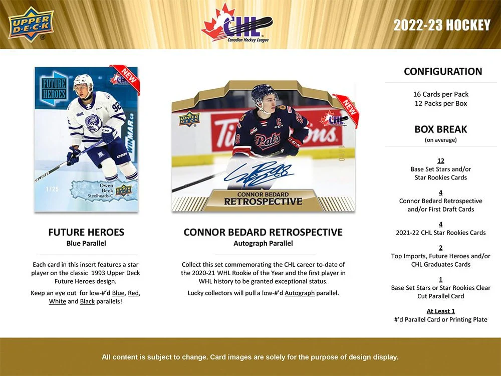2022-23 CHL Upper Deck Hockey Cards Hobby Box - Image 3