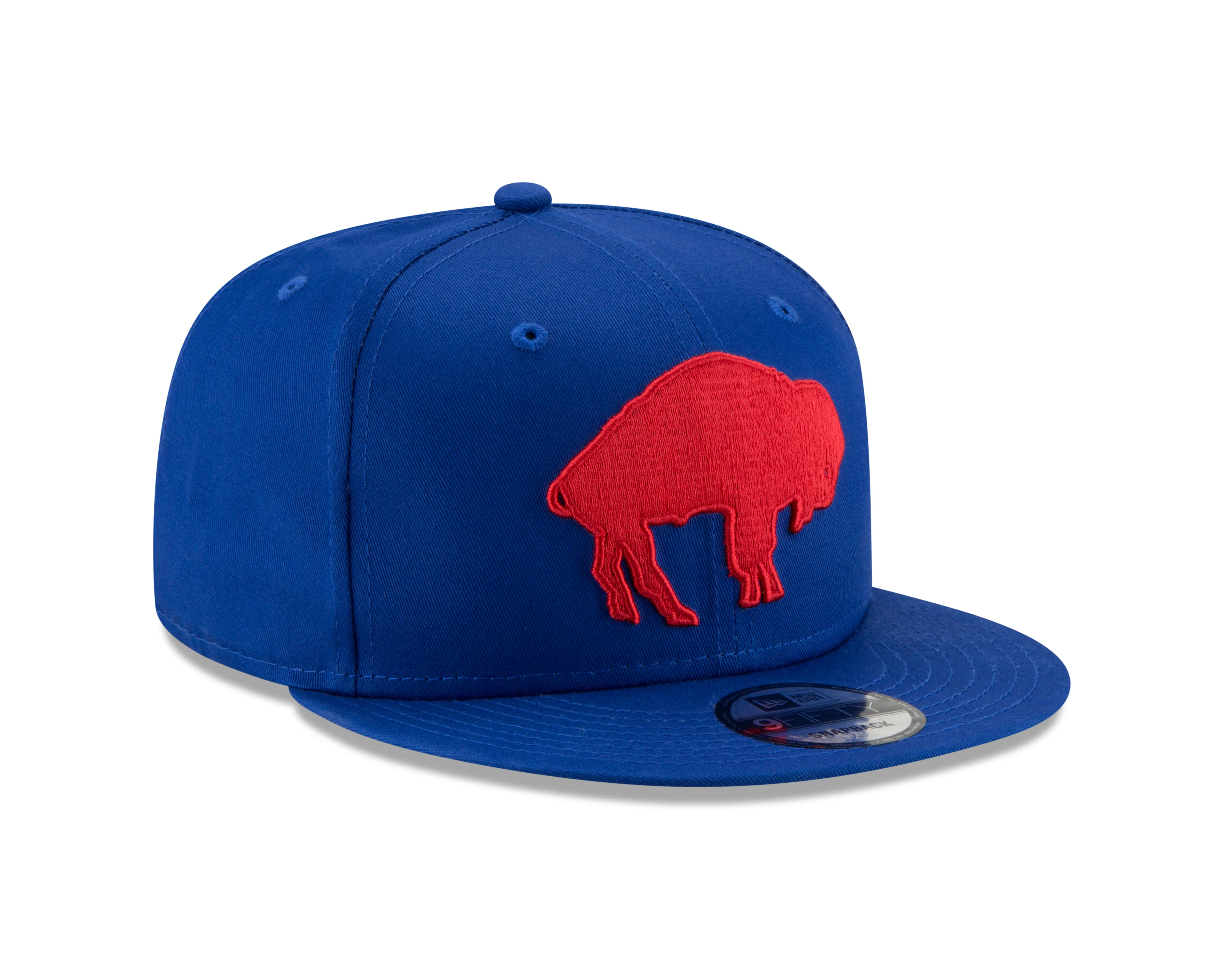 Buffalo Bills New Era NFL Retro 9FIFTY Adjustable Snapback Hat - Red and Blue - Image 3
