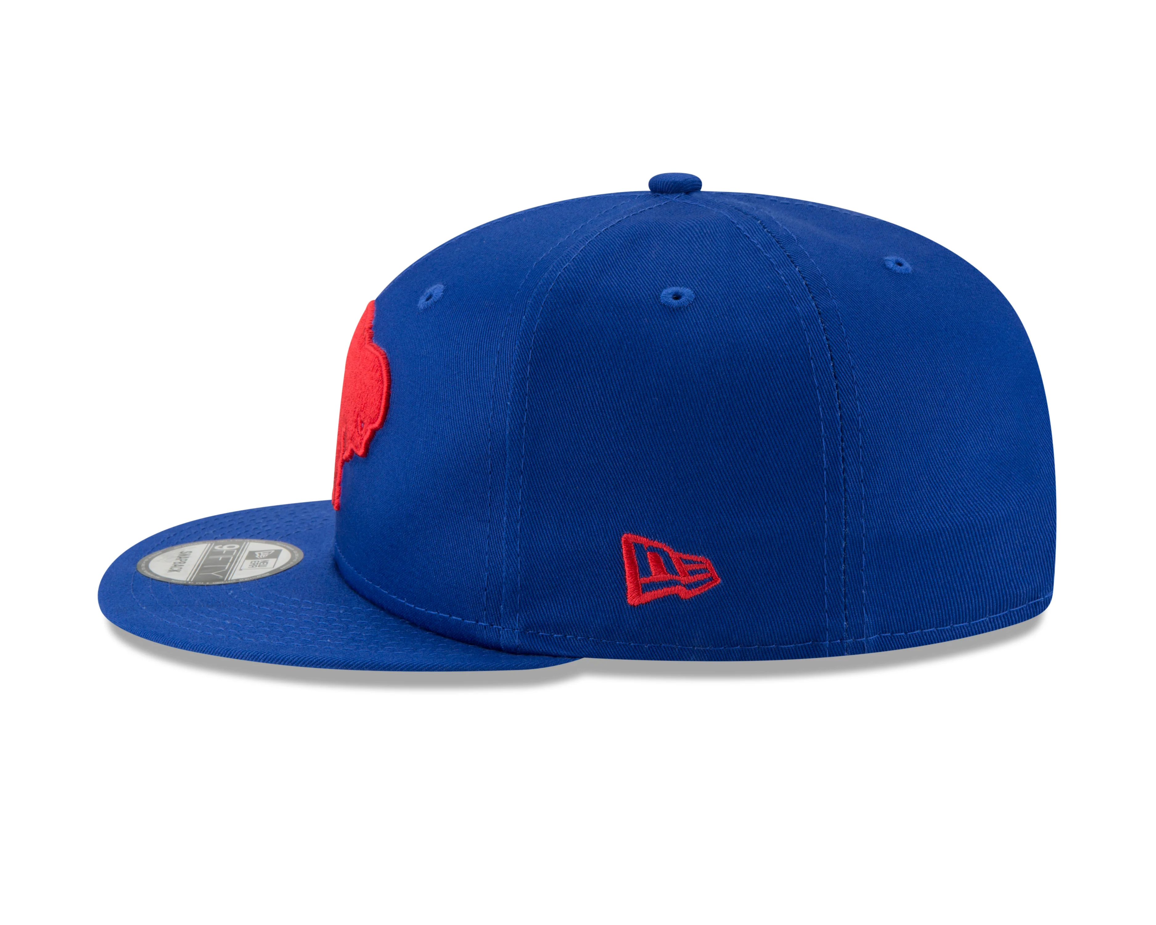 Buffalo Bills New Era NFL Retro 9FIFTY Adjustable Snapback Hat - Red and Blue - Image 4