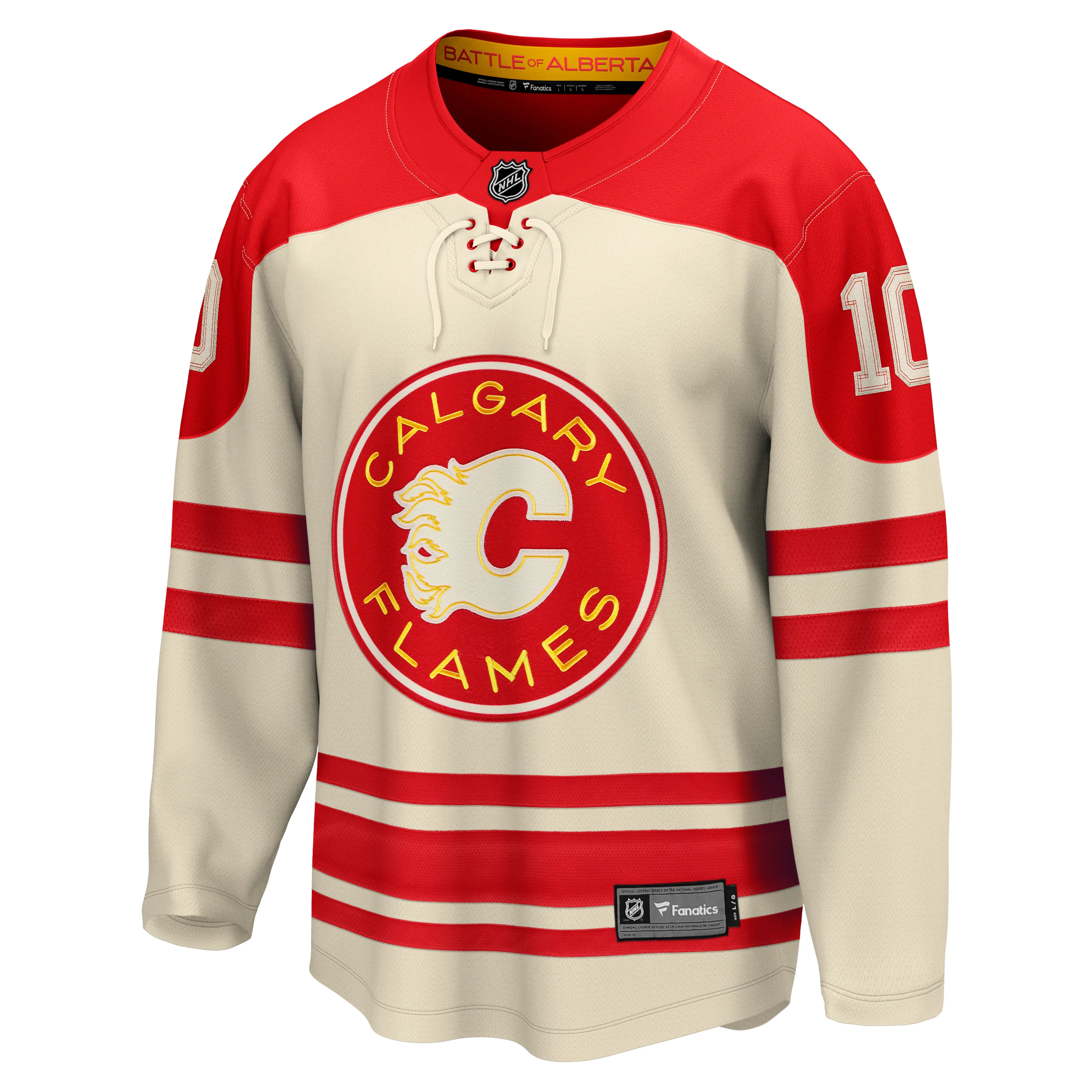 Calgary Flames Jonathan Huberdeau #10 2023 NHL Heritage Classic - Fanatics Breakaway Jersey - Image 3