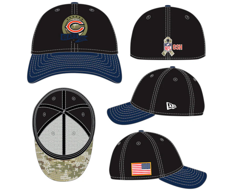 Chicago Bears New Era 2022 Salute To Service - 39THIRTY Flex Hat - Image 8