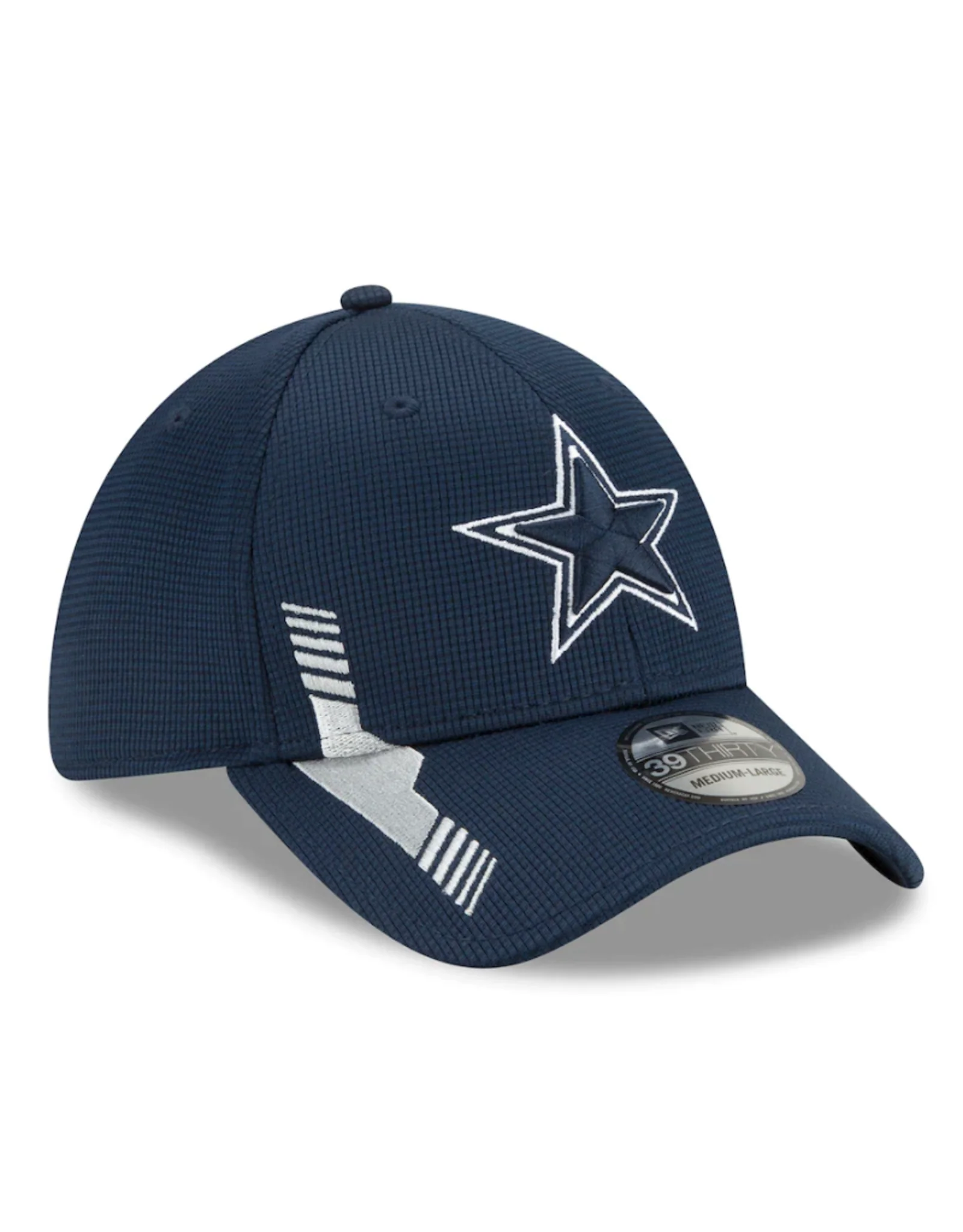 Dallas Cowboys 2021 New Era NFL Sideline Home Navy 39THIRTY Flex Hat - Image 2