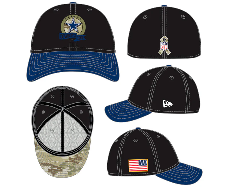 Dallas Cowboys New Era 2022 Salute To Service - 39THIRTY Flex Hat - Image 8