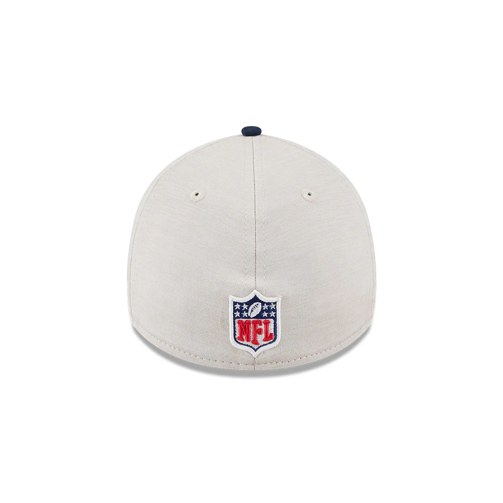 Dallas Cowboys New Era 2024 Sideline Historic 39THIRTY Flex Hat - Stone/ Navy - Image 4