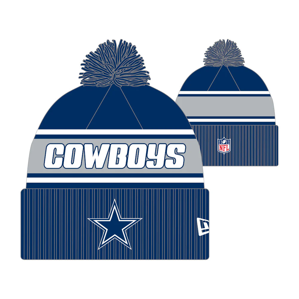 Dallas Cowboys New Era 2024 Sideline Sport Cuffed Knit Hat Toque - Image 3
