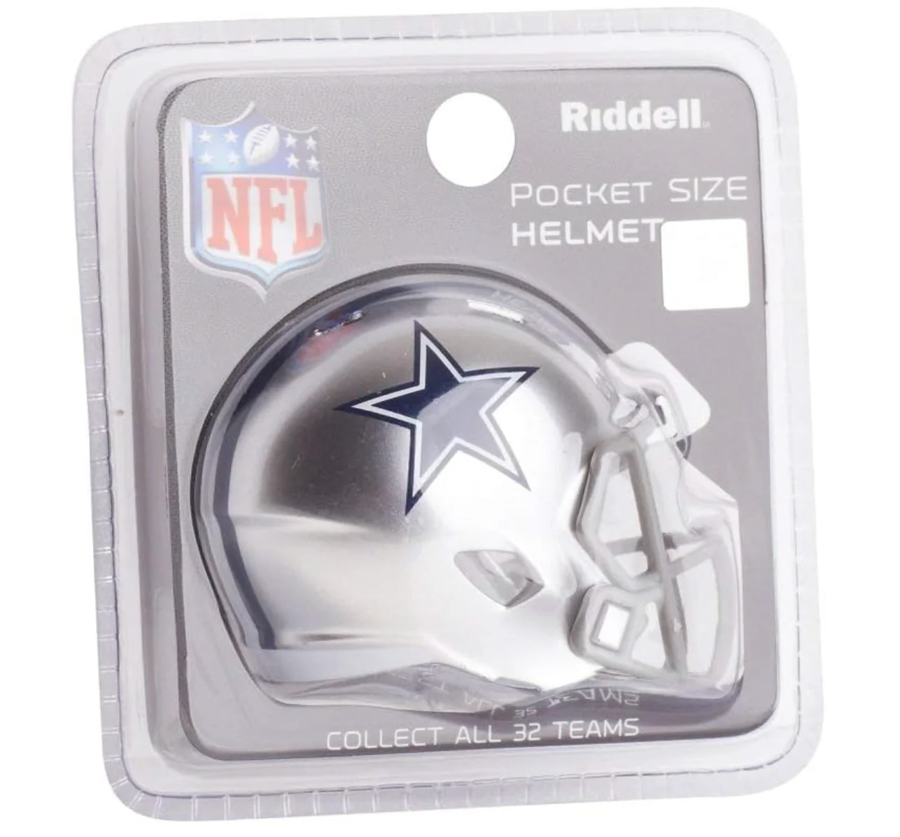 Dallas Cowboys NFL Riddell Speed Pocket PRO Micro/Pocket-Size/Mini Football Helmet - Image 3