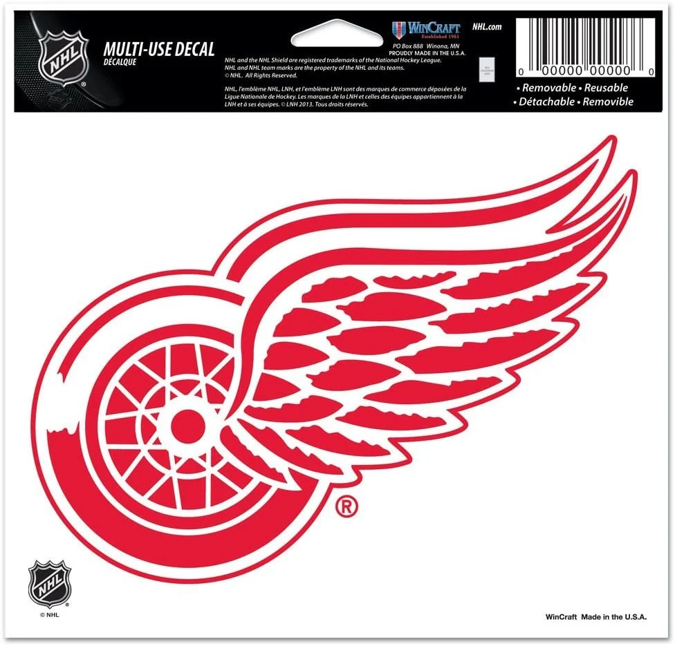 Detroit Red Wings 8X8 NHL Wincraft Decal - Image 2