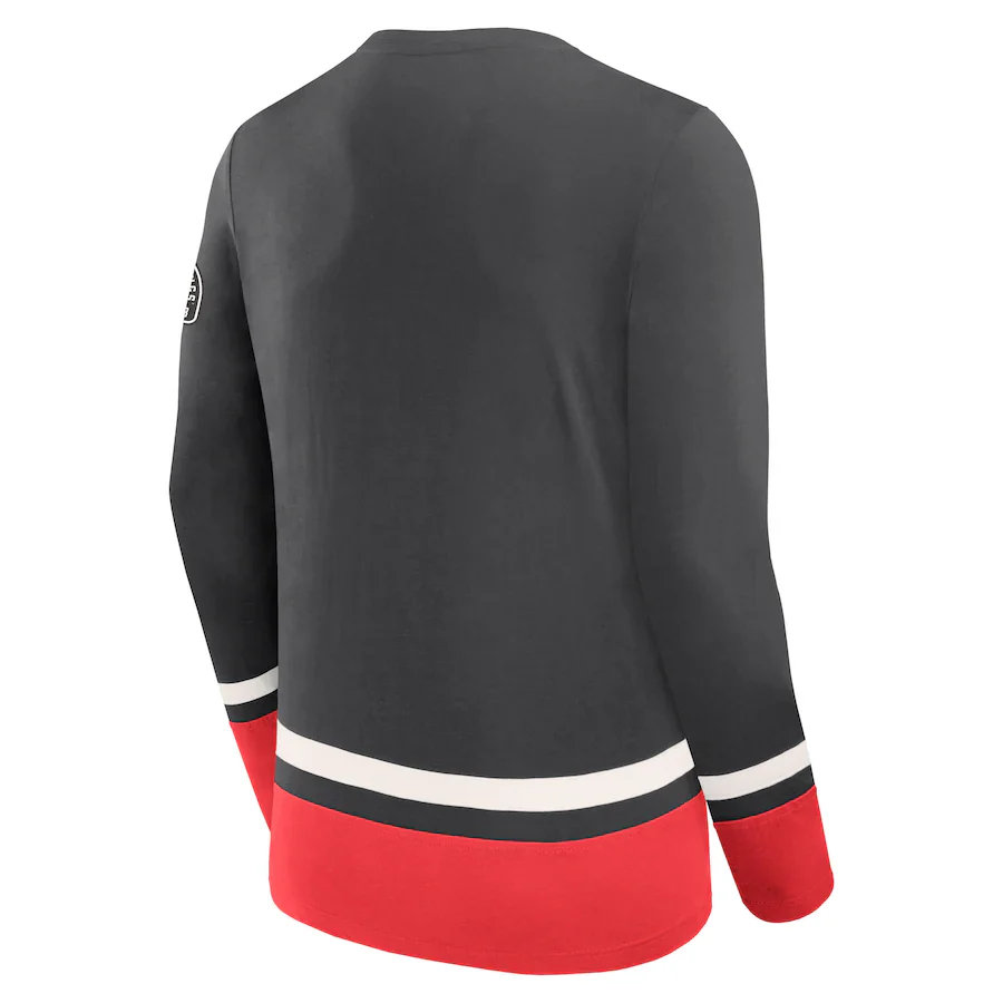 Detroit Redwings Fanatics High Point Lace Up Long Sleeve - Image 2