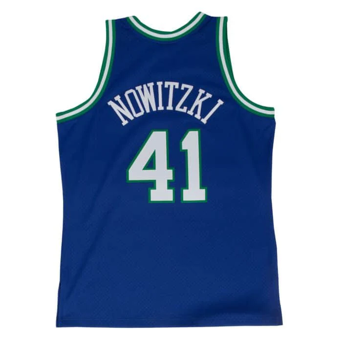 Dirk Nowitzki #41 Dallas Mavericks Mitchell & Ness 1998-99 Hardwood Classic Swingman Jersey - Blue