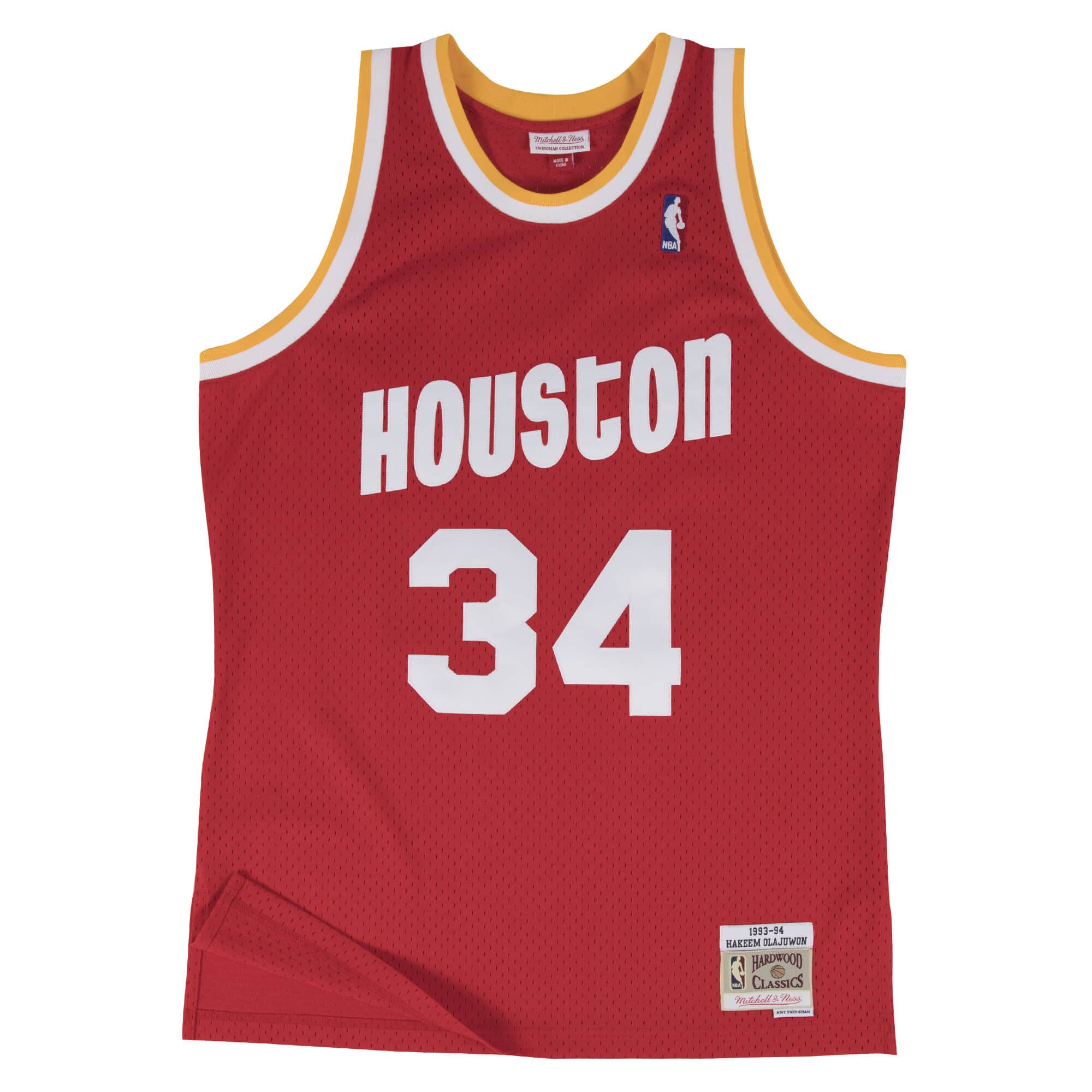 Hakeem Olajuwon Houston Rockets Mitchell & Ness 1993-94 Hardwood Classic Swingman Away Jersey