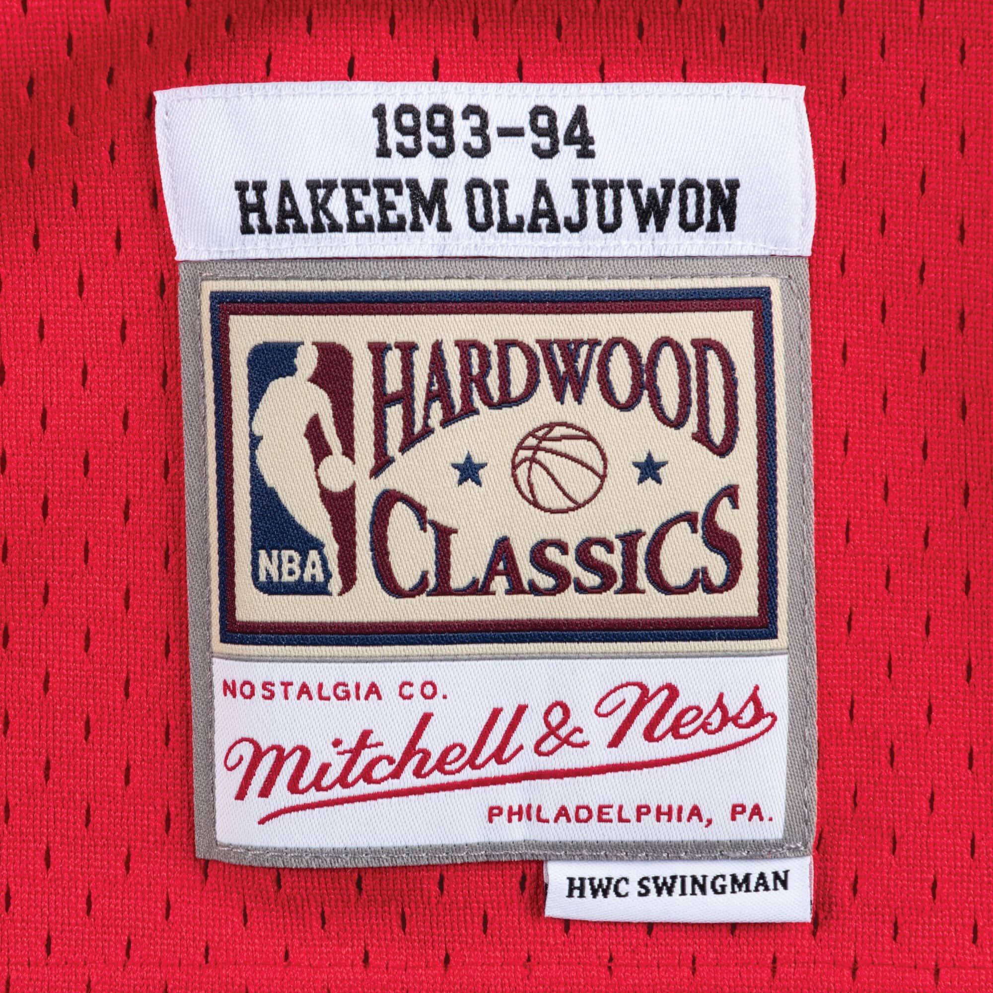 Hakeem Olajuwon Houston Rockets Mitchell & Ness 1993-94 Hardwood Classic Swingman Away Jersey - Image 3