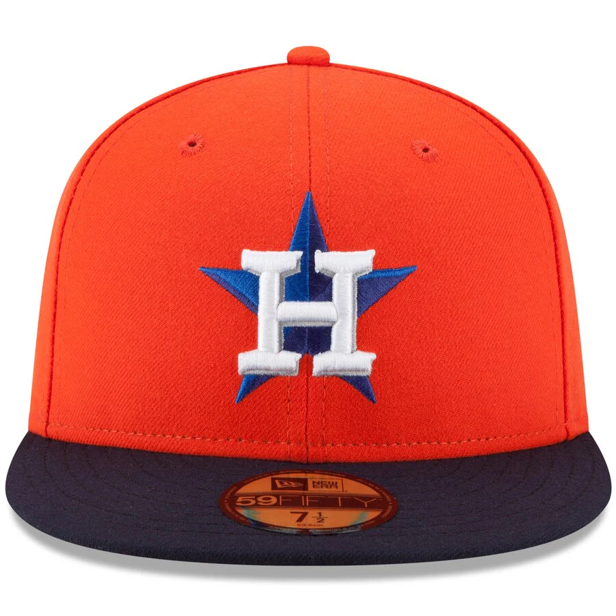 Houston Astros New Era Orange/Navy Authentic Collection On-Field 59FIFTY Alt Fitted Hat - Image 5