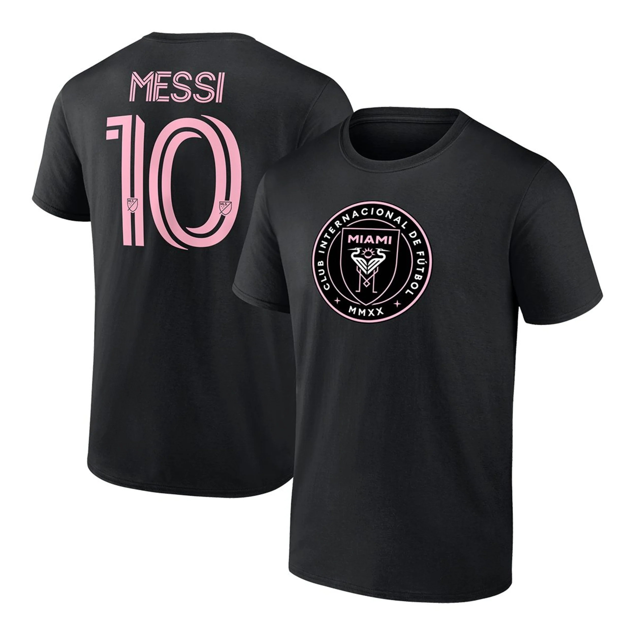 Inter Miami CF Fanatics Lionel Messi Player T Shirt - Black - Image 4