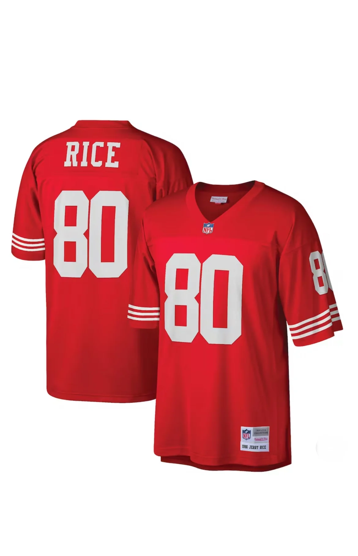 Jerry Rice #80 San Francisco 49ers 1990 Mitchell & Ness Retired Legacy Jersey - Red