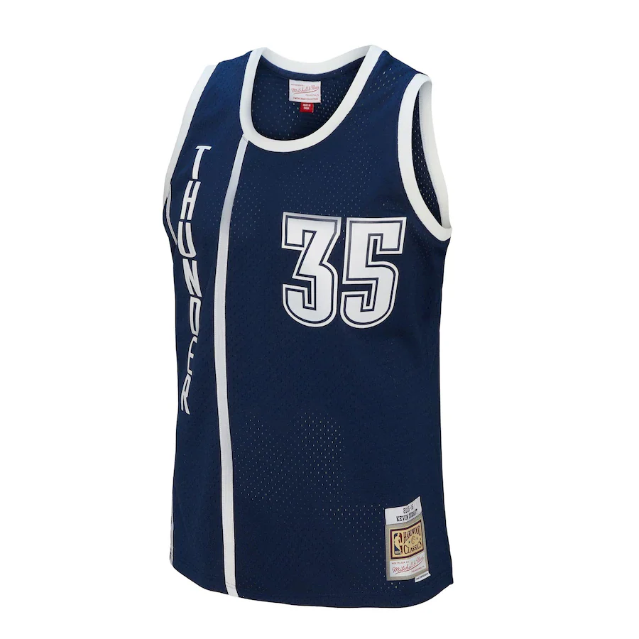 Kevin Durant #35 Oklahoma City Thunder 2015-16 Hardwood Classic Mitchell & Ness Navy Alternate Swingman Jersey - Image 3