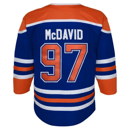 Child 4-7 NHL Edmonton Oilers Connor McDavid #97 Outerstuff Home Replica Jersey 'C' - Image 3