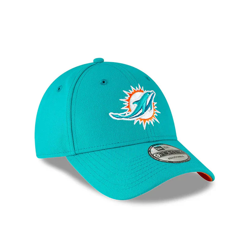 Miami Dolphins NFL New Era 9FORTY Adjustable Hat - Cyan - Image 3