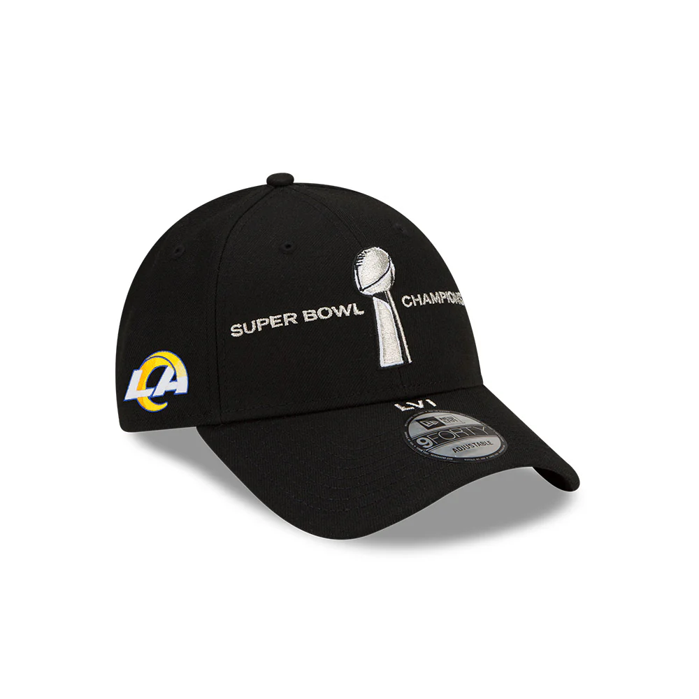 Los Angeles Rams New Era Super Bowl LVI Champions - Parade 9FORTY Snapback Adjustable Hat - Image 3