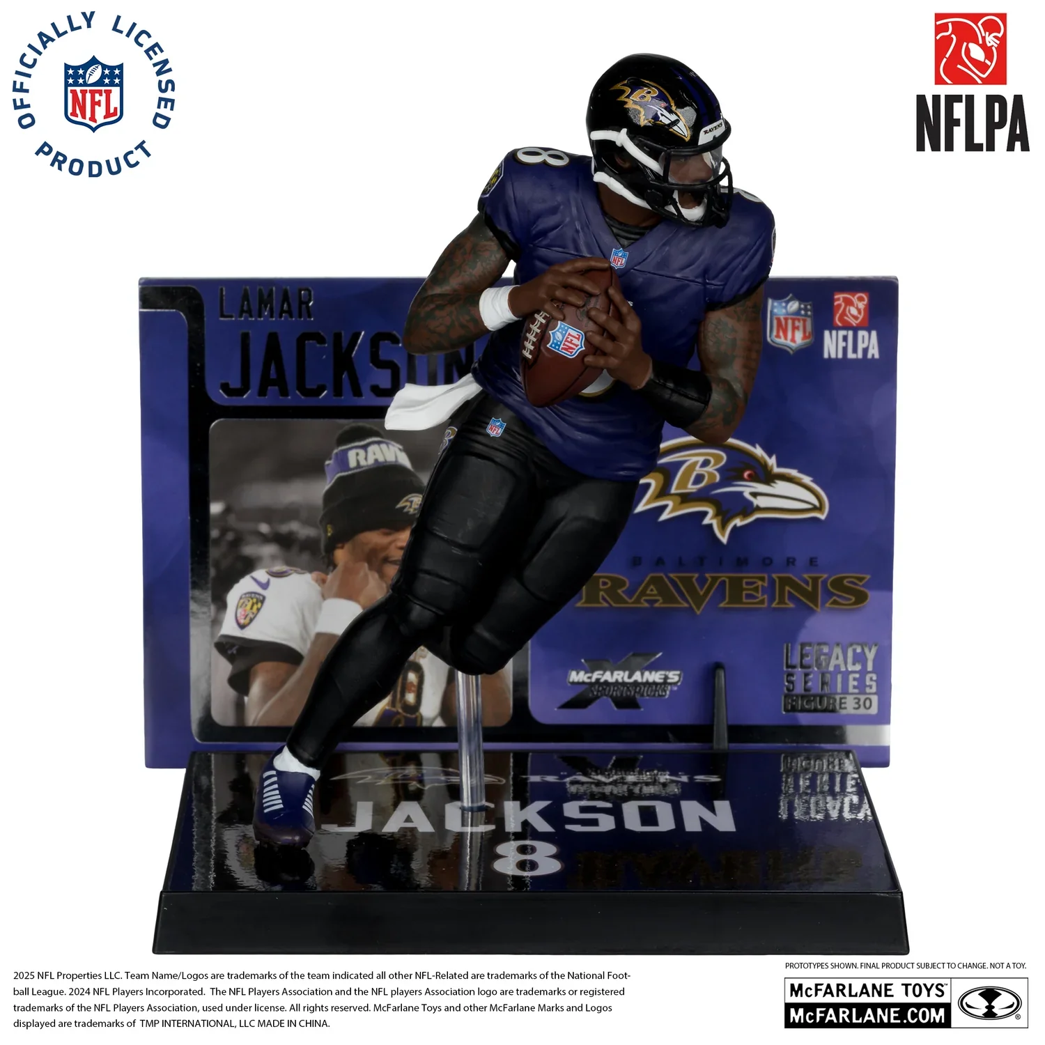 McFarlane's Sports Pick - Baltimore Ravens Lamar Jackson #8 NFLPA 7IN Figure - Image 2