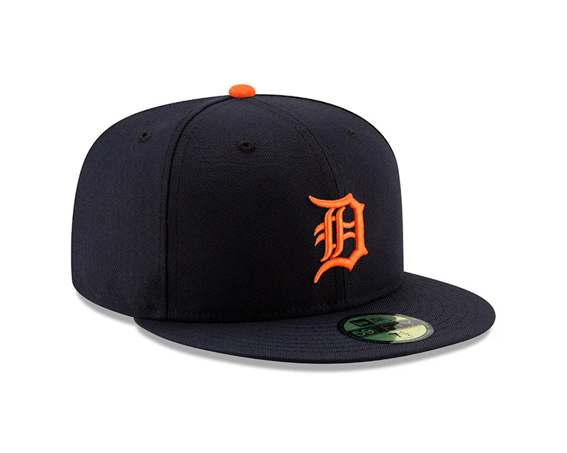 Detroit Tigers New Era Navy/Orange Authentic Collection On-Field Road 59FIFTY Fitted Hat