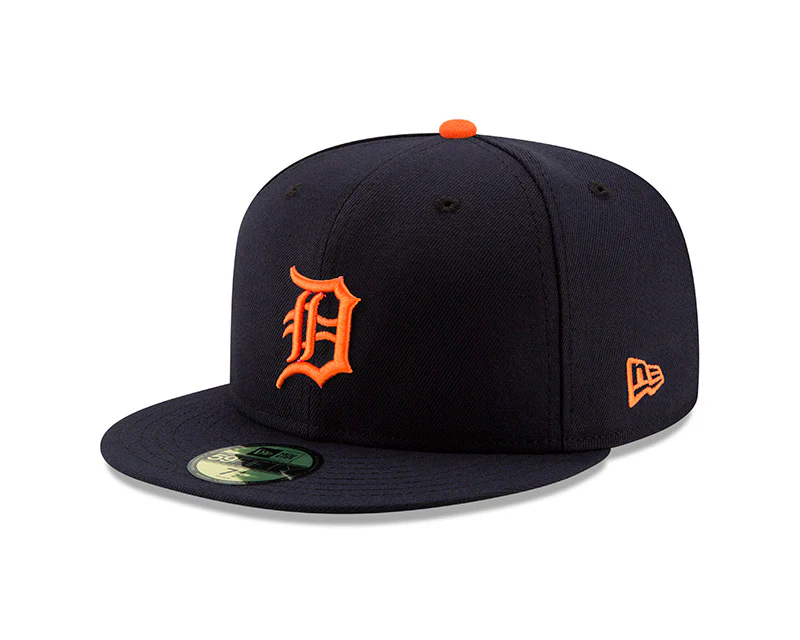 Detroit Tigers New Era Navy/Orange Authentic Collection On-Field Road 59FIFTY Fitted Hat - Image 2