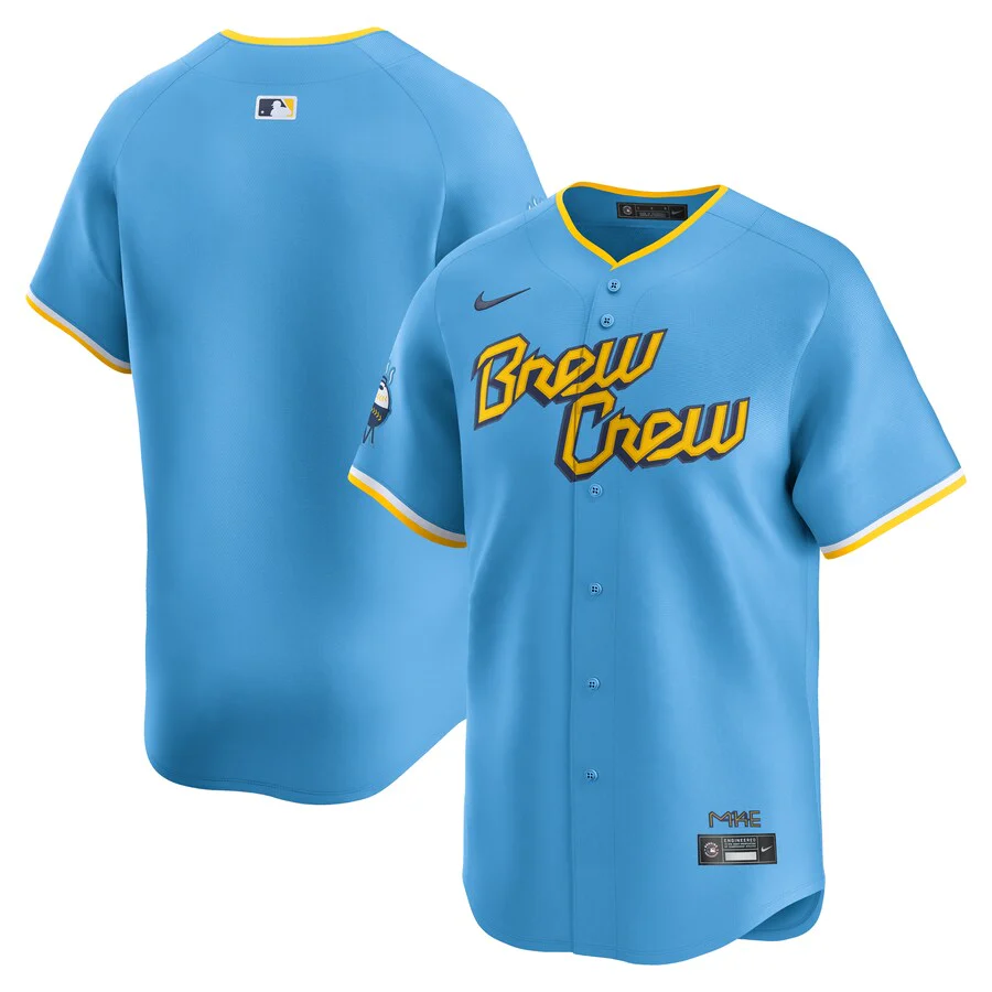 Milwaukee Brewers City Connect Nike Light Blue Limited Jersey