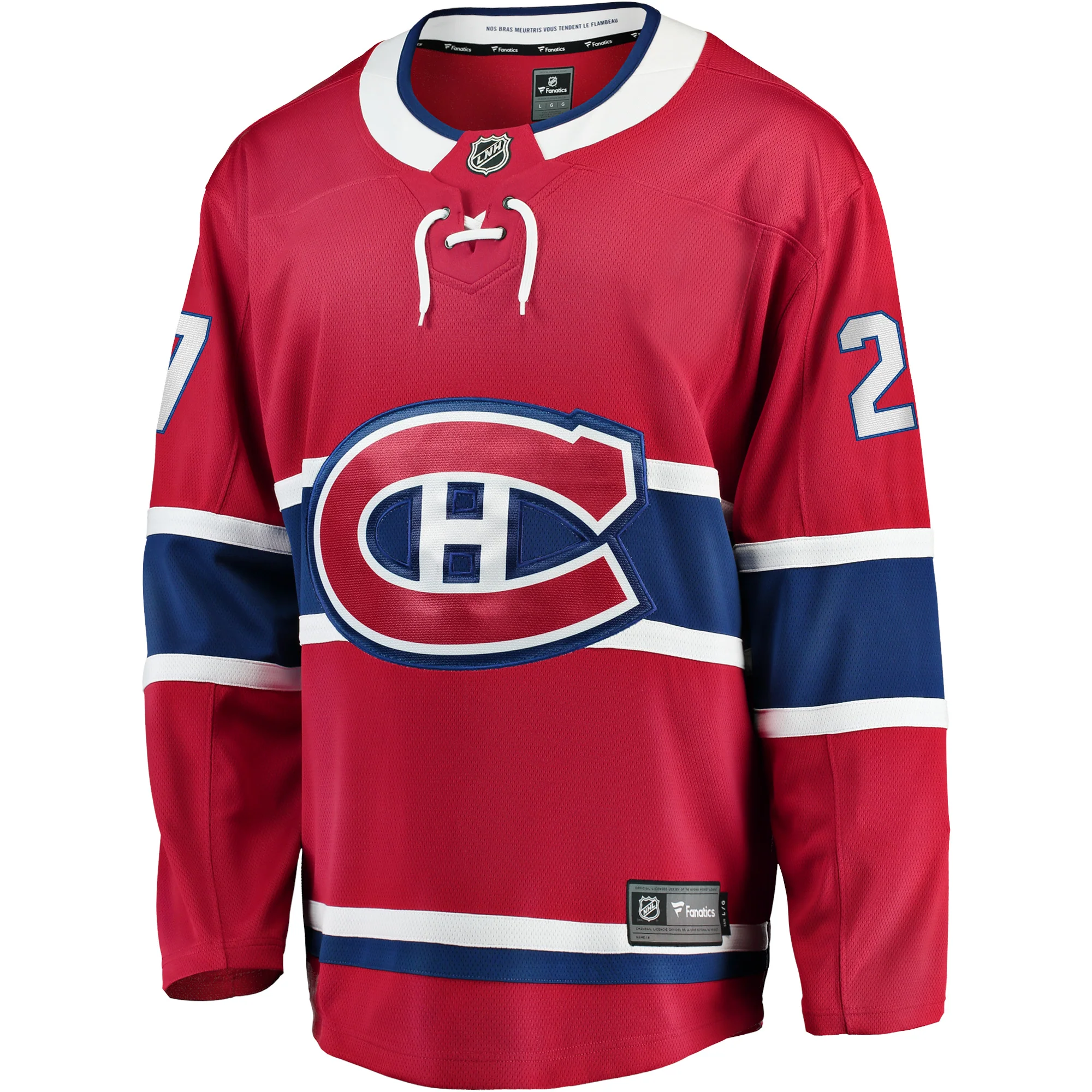 Montreal Canadiens Alexander Romanov #27 Home Fanatics Breakaway Replica Jersey - Image 3