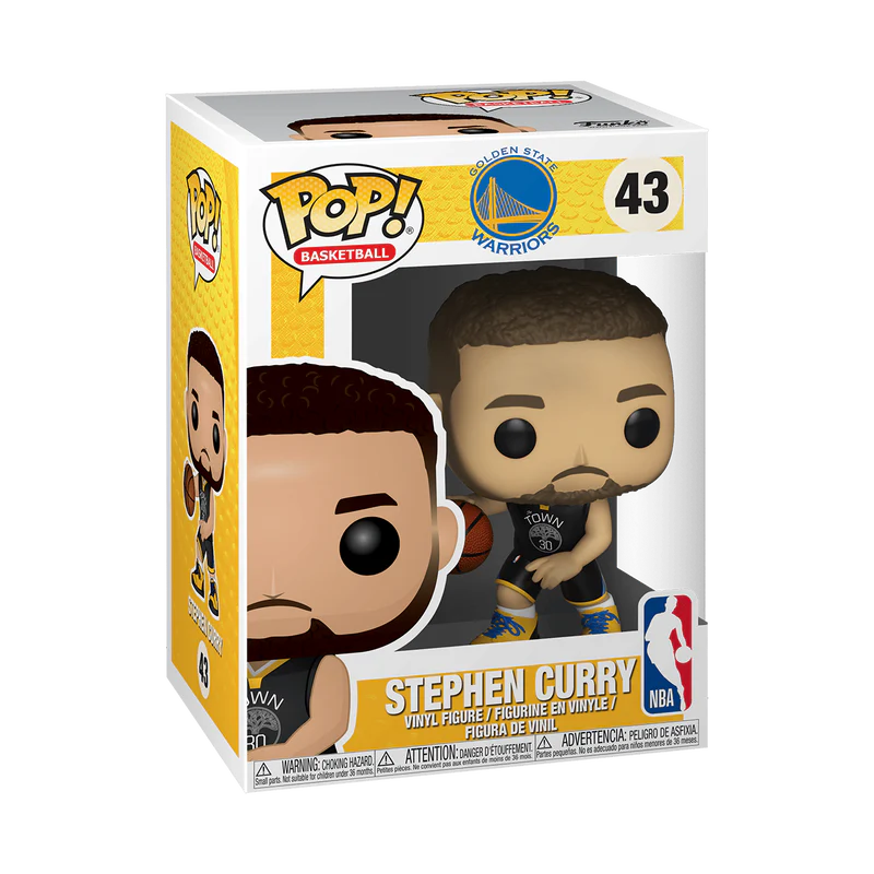 NBA POP! Funko Golden State Warriors Stephen Curry Vinyl Figure #43