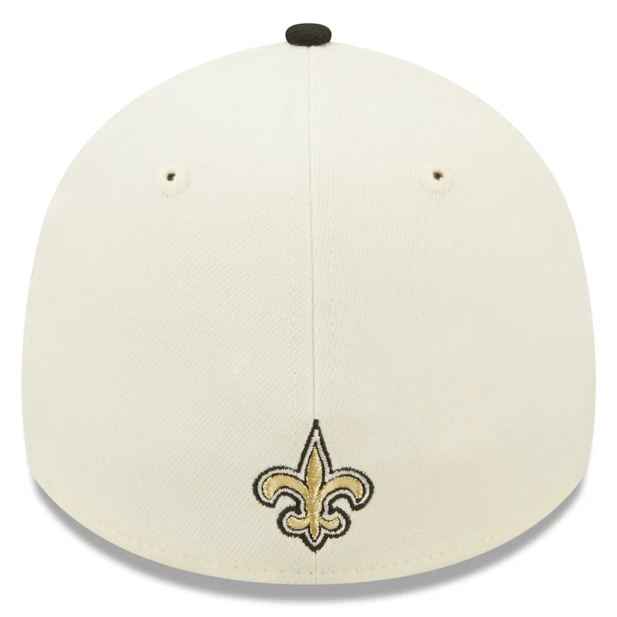 New Orleans Saints 2022 Sideline New Era Cream/Black - 39THIRTY 2-Tone Flex Hat - Image 4