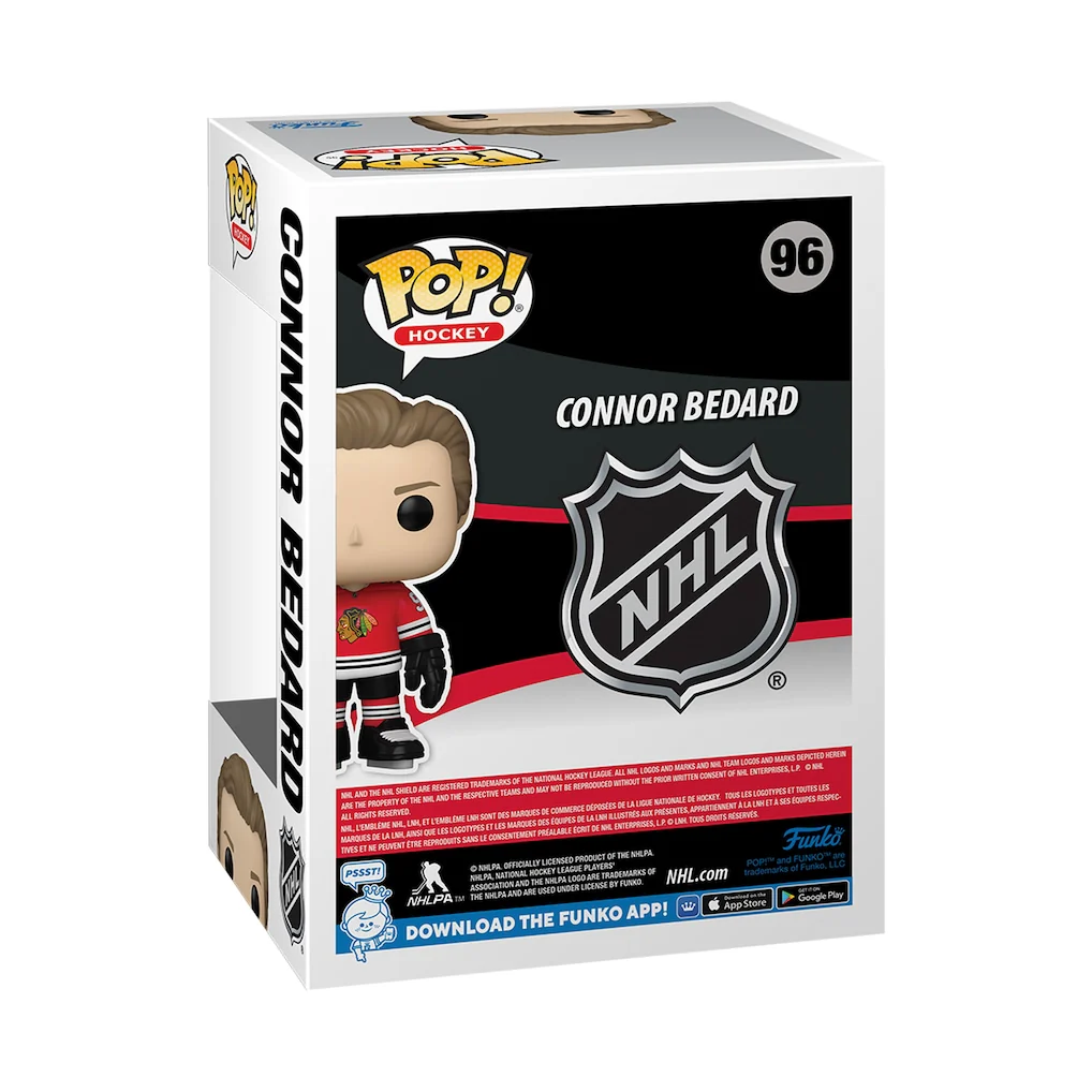 NHL POP! Funko Chicago Blackhawks Connor Bedard Vinyl Figure #96 - Image 2