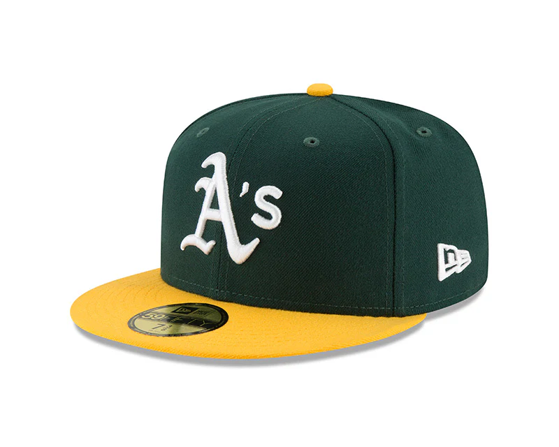 Oakland Athletics New Era Green/Yellow Authentic Collection On-Field Home 59FIFTY Fitted Hat - Image 2