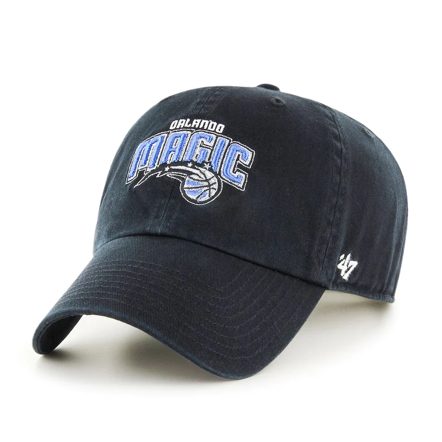 Orlando Magic Black NBA 47 Brand Clean Up Adjustable Buckle Back Hat