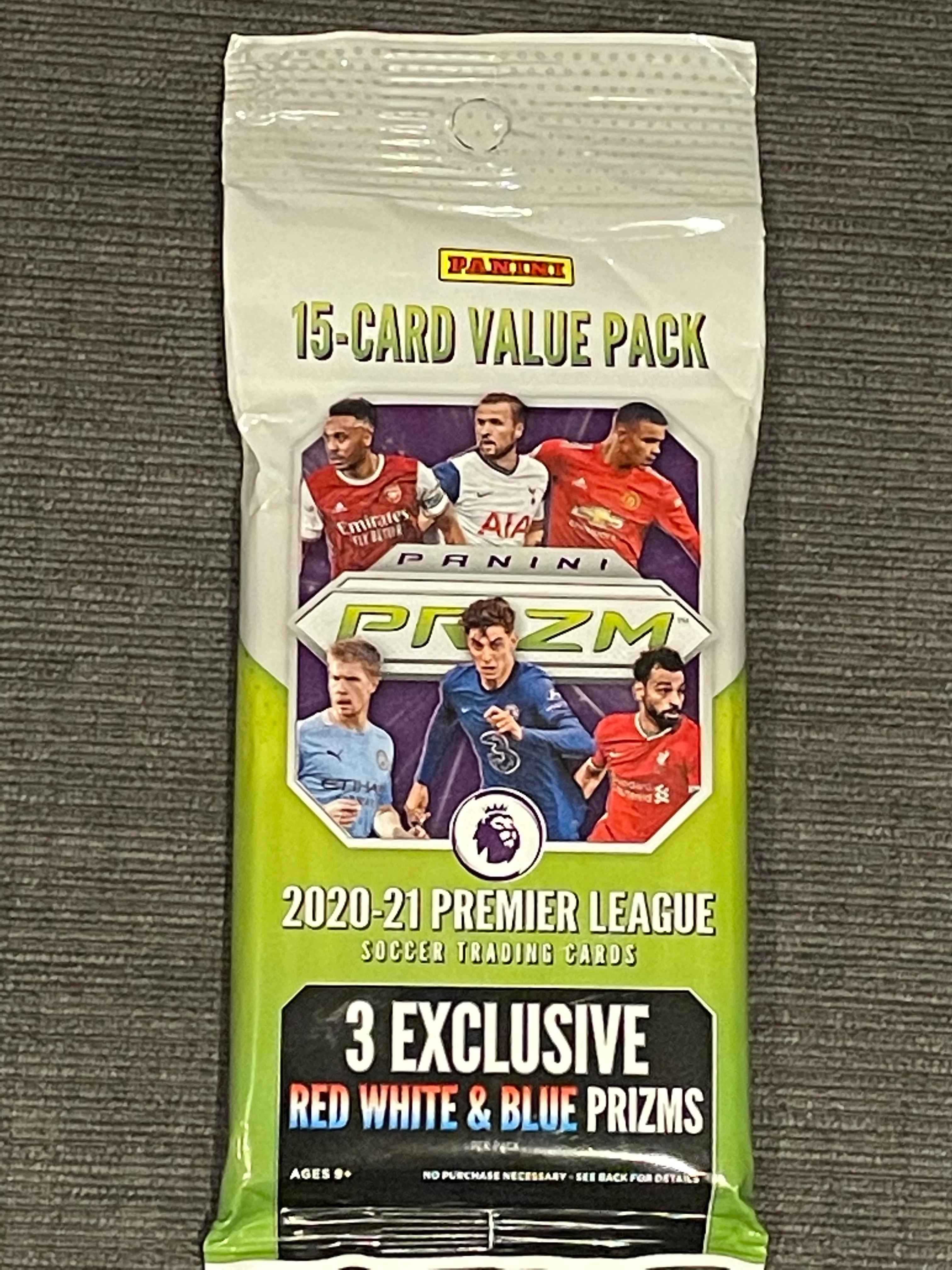 Panini 2020-21 Prizm Premier League Soccer Cards Cello - 1 Pack/ 15 Cards