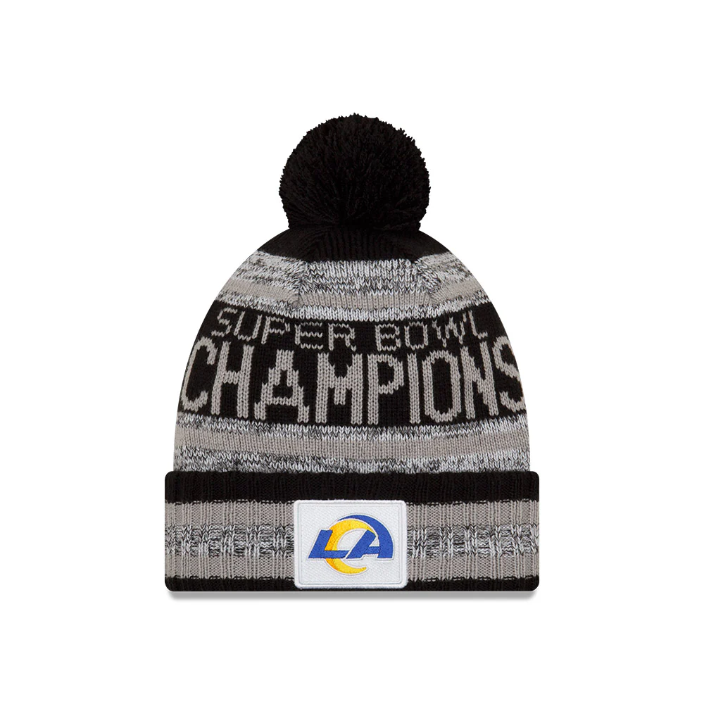 Los Angeles Rams New Era Super Bowl LVI Champions - Parade Pom Cuffed Knit Hat