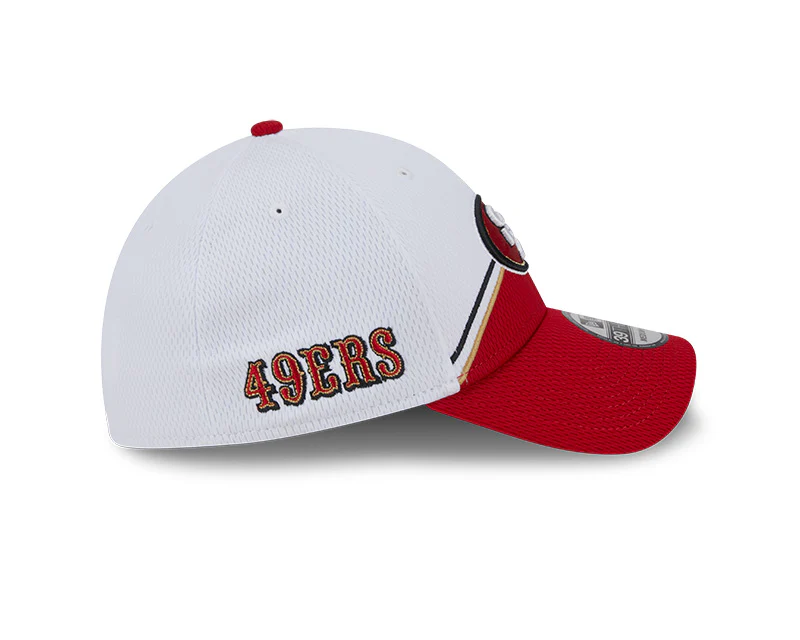 San Francisco 49ers New Era 2023 Sideline 39THIRTY Flex Hat - White/Red - Image 6