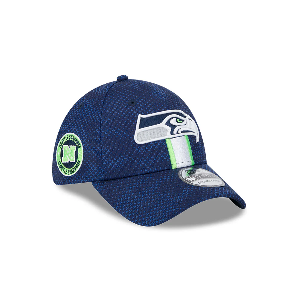 Seattle Seahawks NFL 2024 Sideline New Era 39 Thirty Flex Hat - Navy - Image 7