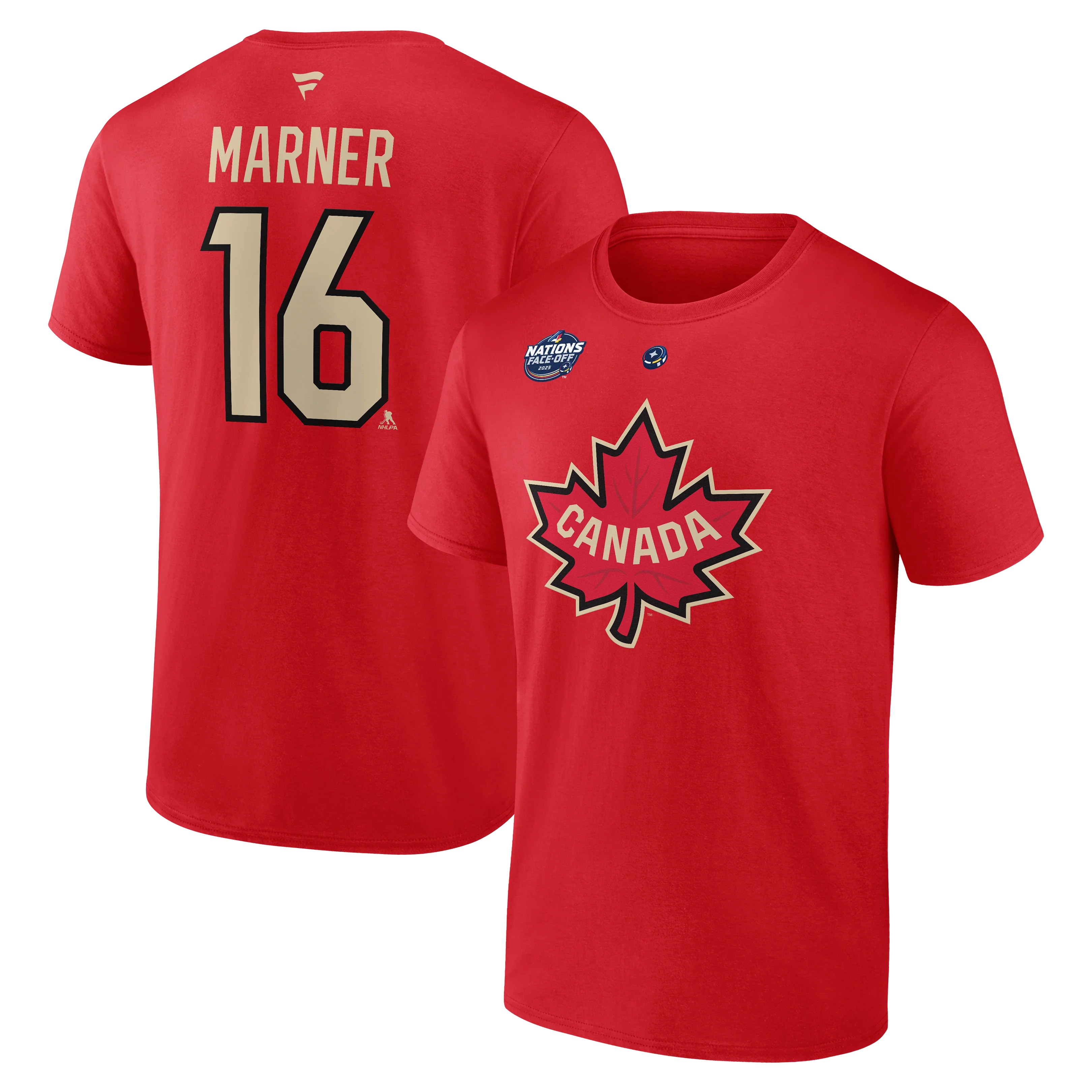 Team Canada 4 Nations Face-Off 2025 #16 Mitch Marner Fanatics T-Shirt