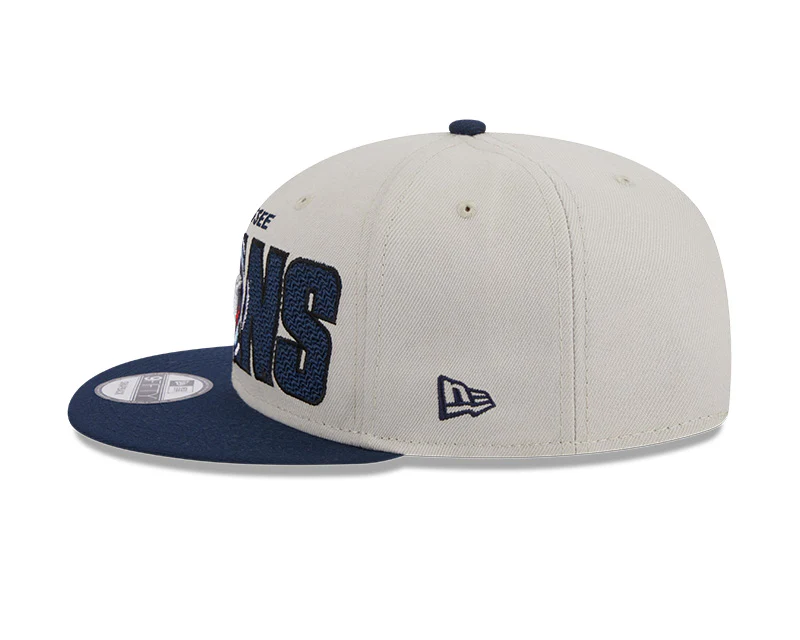 Tennessee Titans New Era 2023 NFL Draft 9FIFTY Snapback Adjustable Hat - Stone/Navy - Image 4