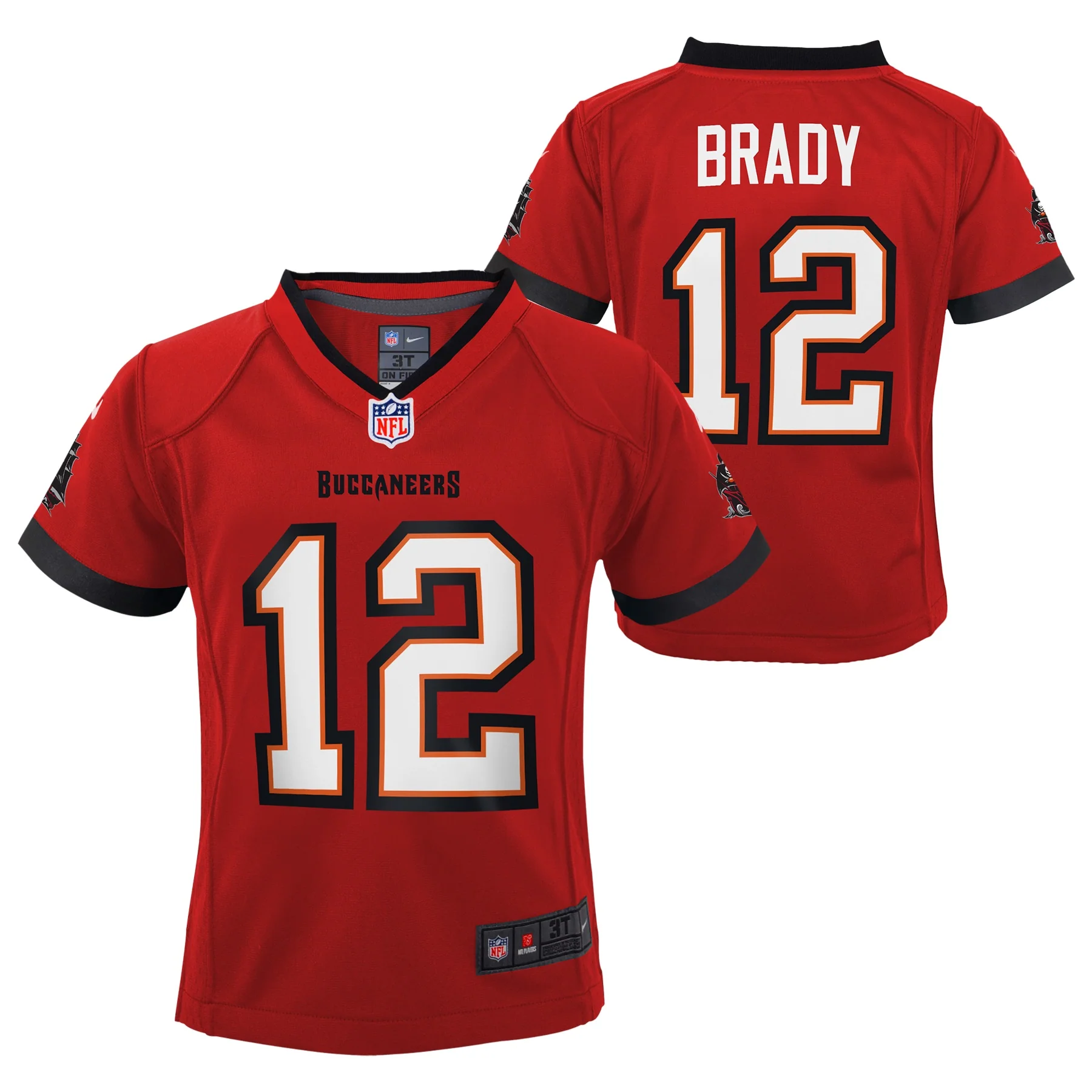 Toddler Tom Brady Red Tampa Bay Buccaneers Nike - Game Jersey - Image 3