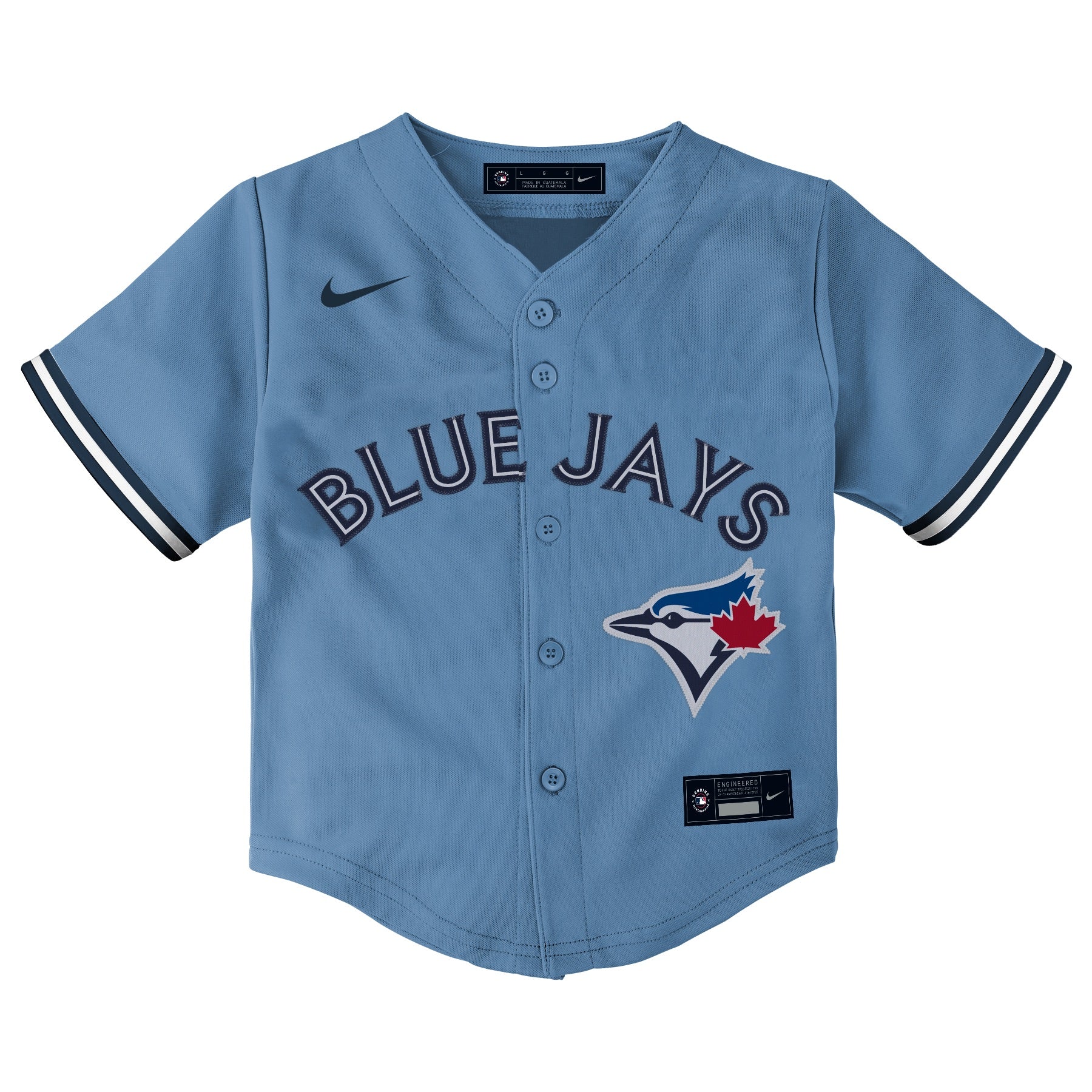 Toddler Toronto Blue Jays Bo Bichette #11 Nike Powder Blue Horizon Replica Team Jersey - Image 3