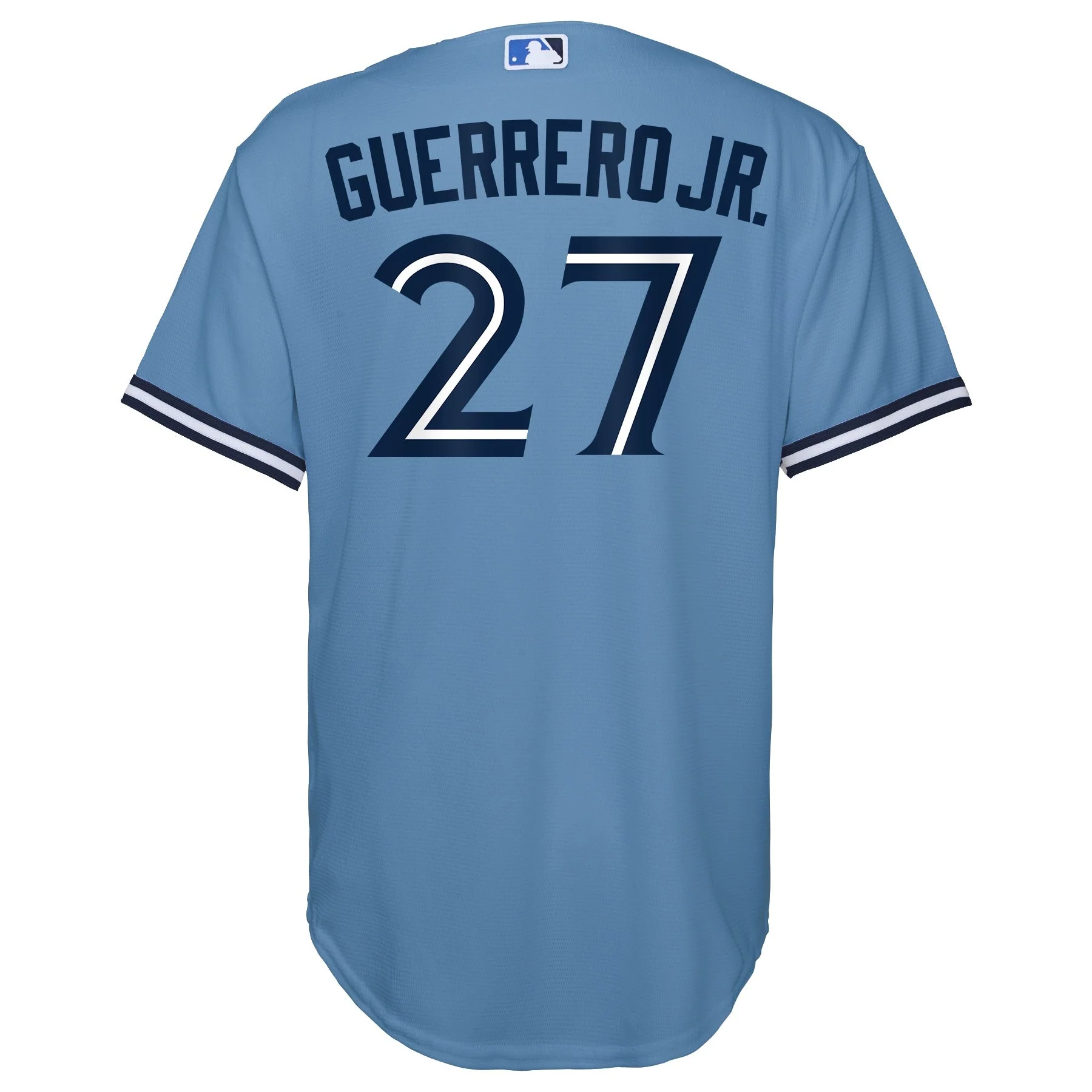 Toddler Toronto Blue Jays Guerrero Jr. Nike Powder Blue Horizon Alternate 2020 Replica Team Jersey - Image 3