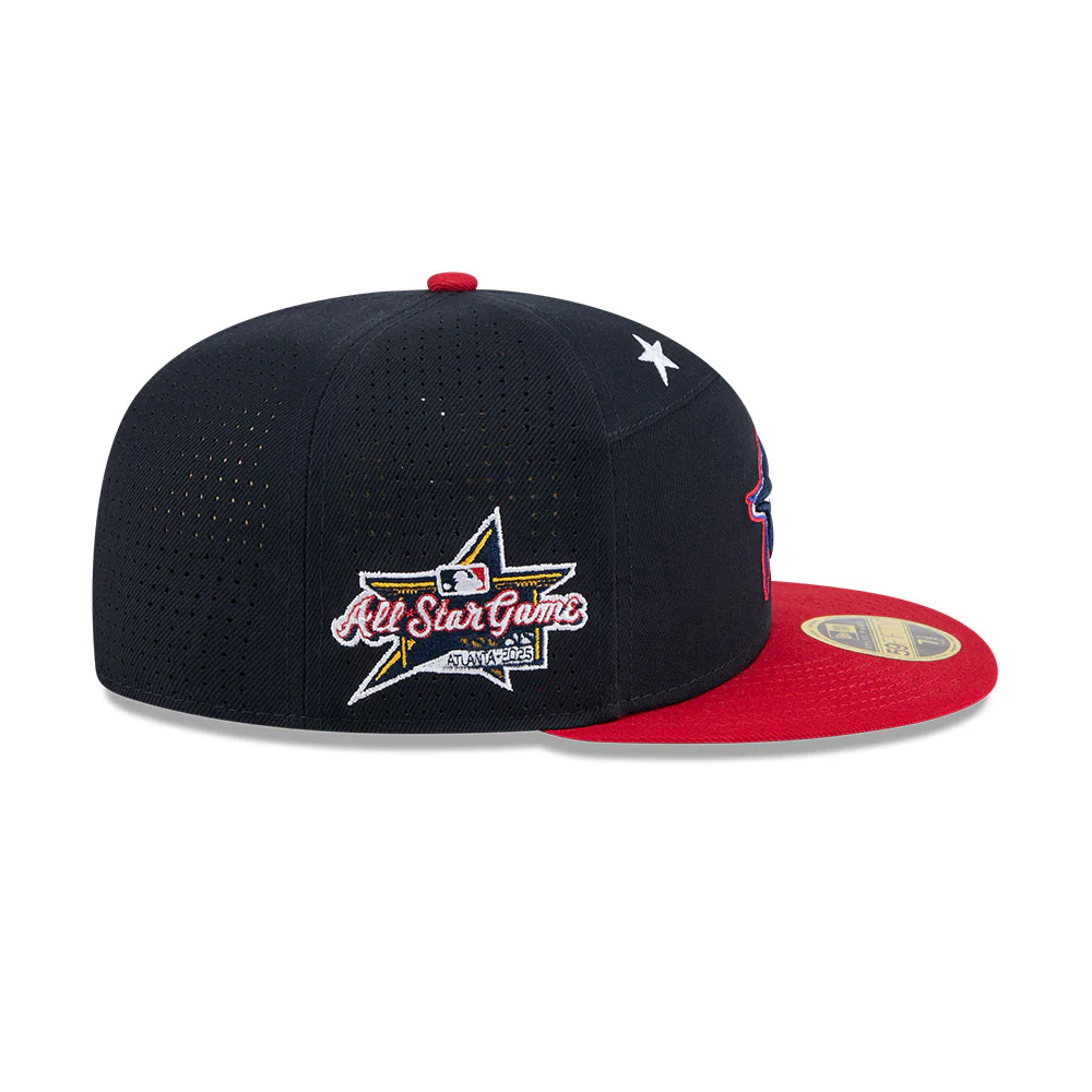 Toronto Blue Jays 2025 All-Star Games 59FIFTY Split Panel New Era Fitted Hat - Black/Red - Image 6