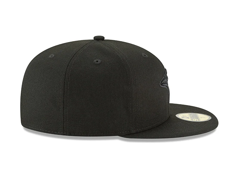 Toronto Blue Jays Black on Black 59fifty Fitted Hat - Image 6