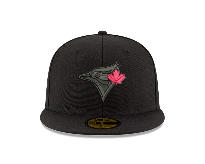 Toronto Blue Jays Black/Red Blackout 59fifty Fitted Hat