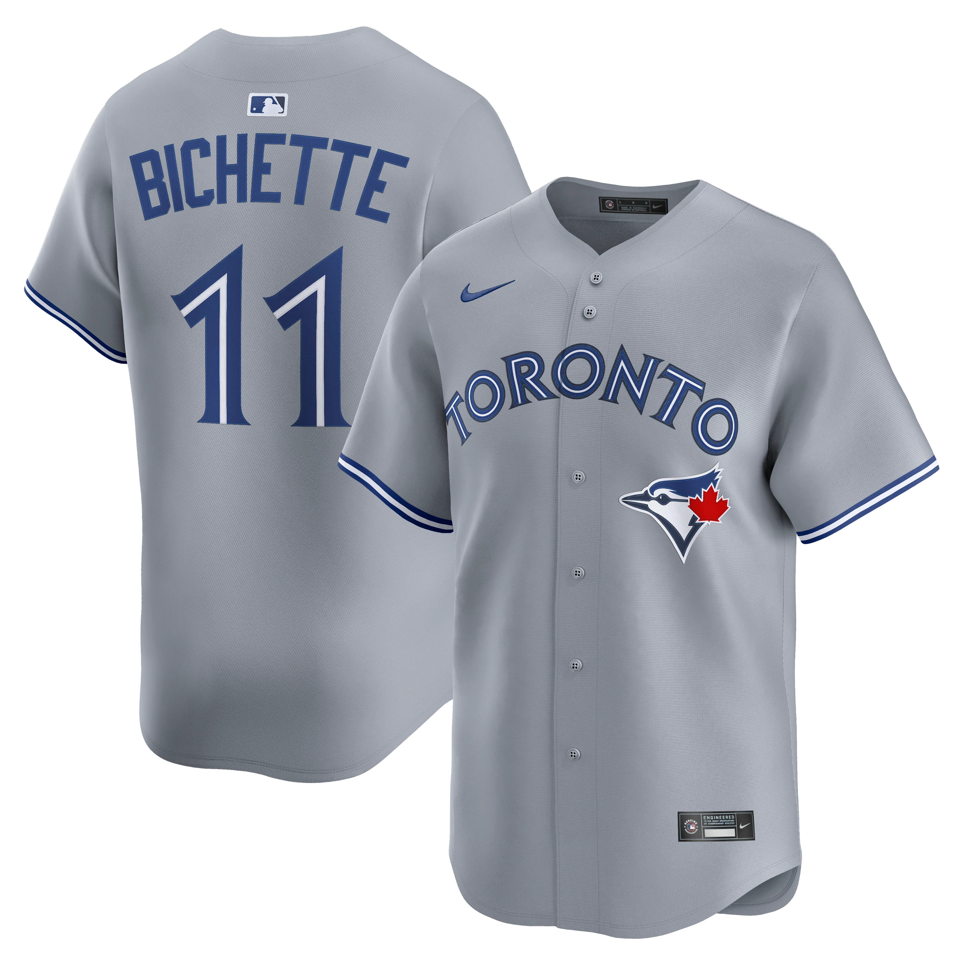 Toronto Blue Jays Bo Bichette #11 Nike Limited Team Jersey - Road Grey