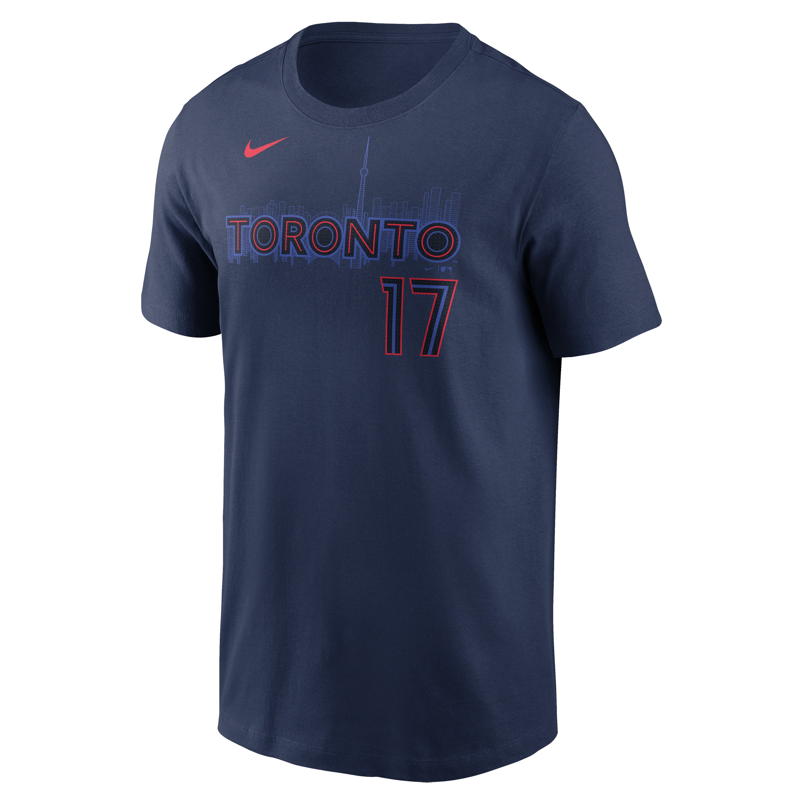 Toronto Blue Jays City Connect Jose Berrios #17 Nike Midnight Blue Name and Number T-Shirt - Image 3